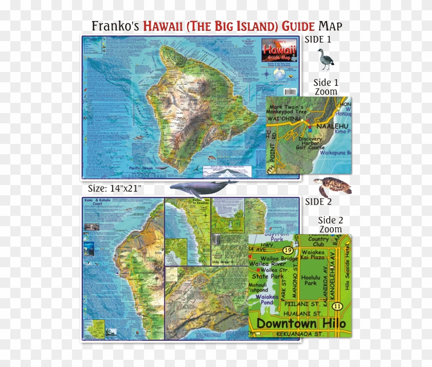 Click Images Below For More Views - Hawaii Big Island Map With Mile Markers Clipart