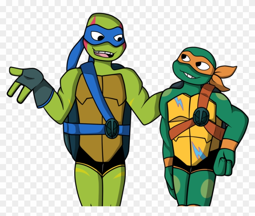 Leo And Mikey Teenage Mutant Ninja Turtles Clipart