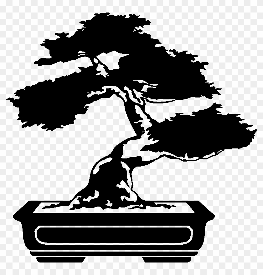 Sticker Bonsai Contemporain Ambiance Sticker Kc 9351 Clipart #1893226