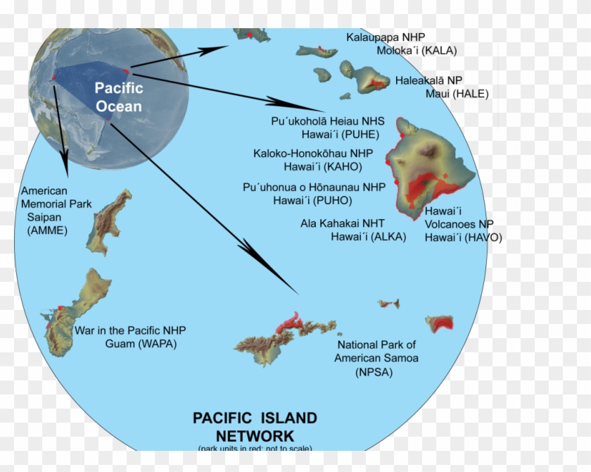 Download Map Of Us And Hawaiian Islands Clipart #1893339