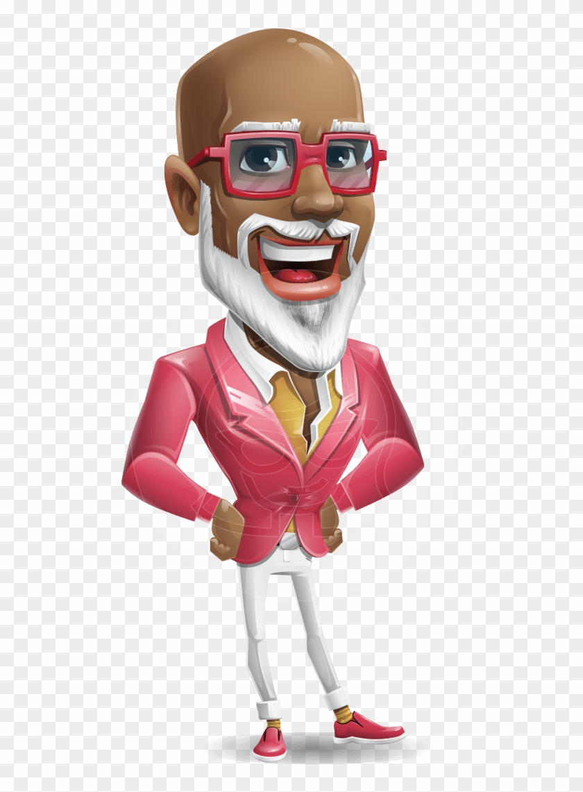 Mature African-american Man Cartoon Vector Character - Cartoon Clipart