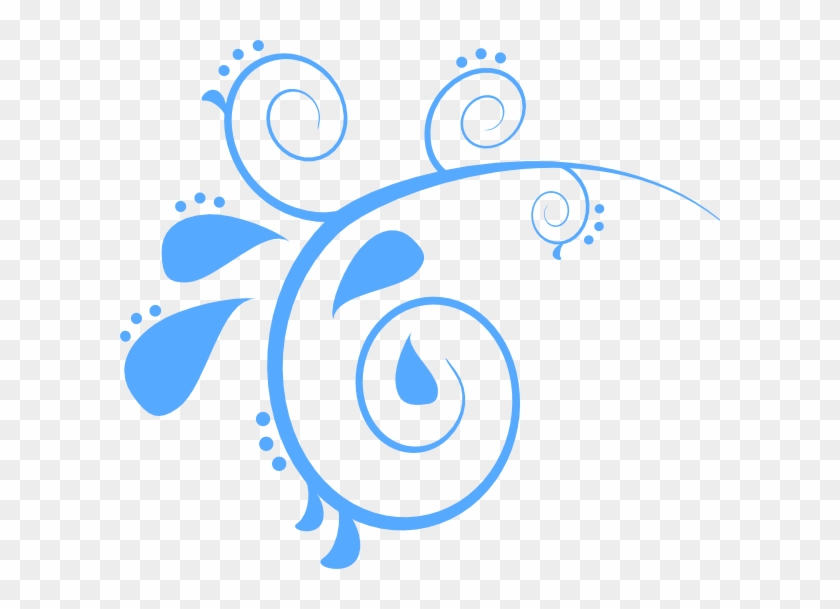 Swirl Clip Art Transparent Background - Clip Art Blue Swirls - Png Download #1894146