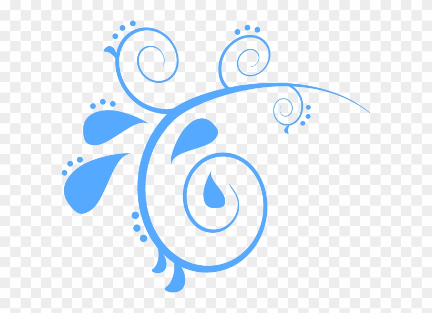 Swirl Clip Art Transparent Background - Clip Art Blue Swirls - Png Download