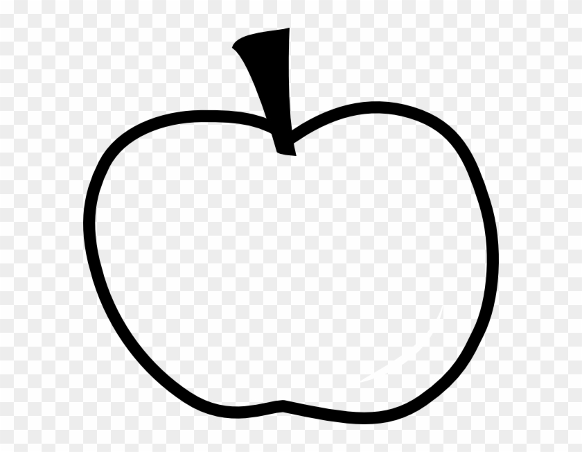 Apple Logo Outline - Apple Outline Clipart - Png Download
