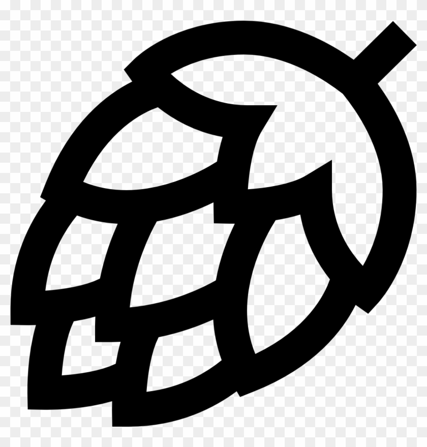 This Is A Icon That Has An Round But Comes To A Point - Hops Icon Clipart #1894488