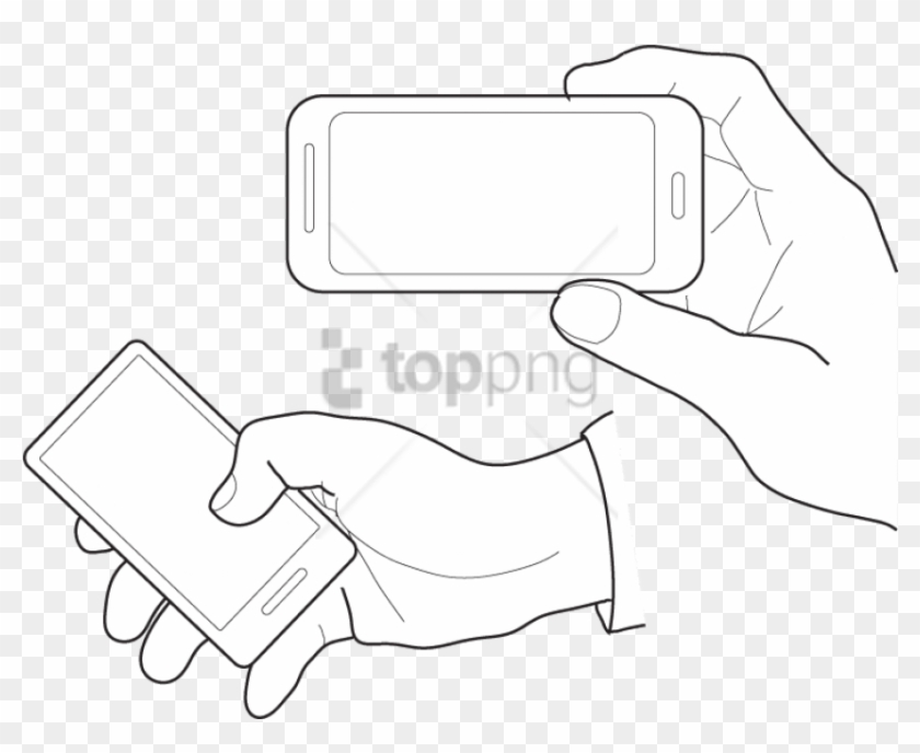 Free Png Vector Hand And Phone Png Images Transparent - Mobile Phone Clipart
