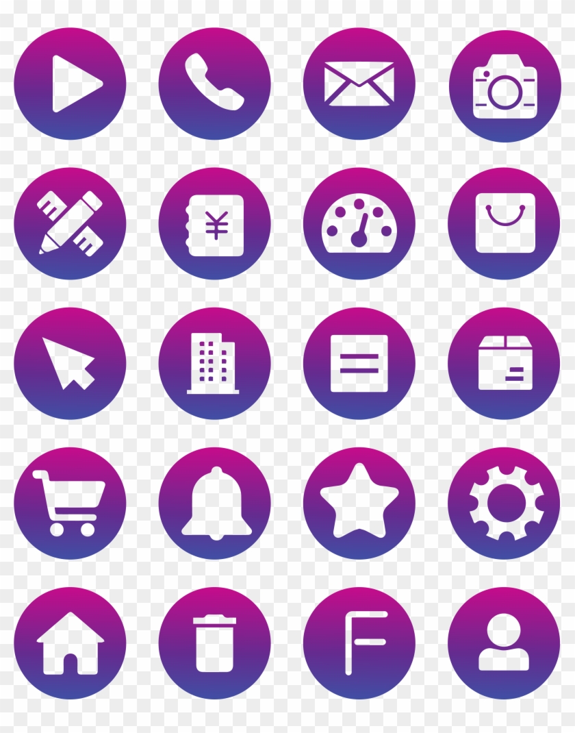 Aesthetic Icon Mobile Phone Gradient Png And Vector Clipart #1894560