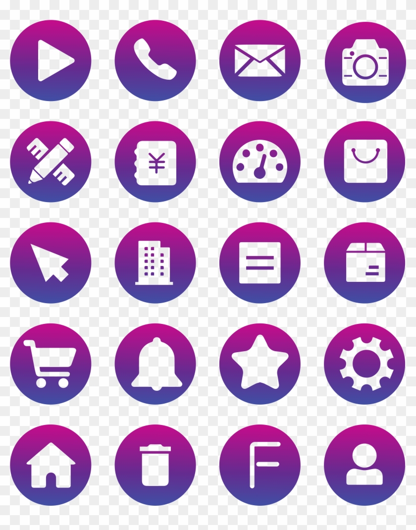 Aesthetic Icon Mobile Phone Gradient Png And Vector Clipart