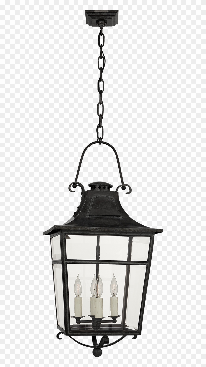 Carrington Small Lantern In French Rust With Clear - Ceiling Fixture Clipart