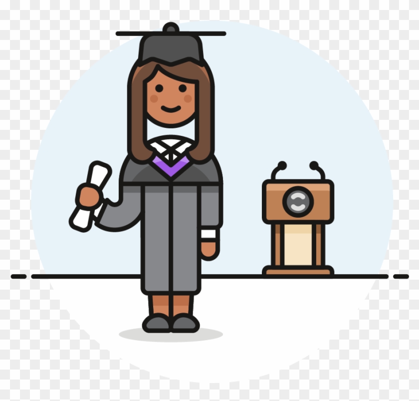 30 Graduate Female African American - Work Illustration Svg Clipart