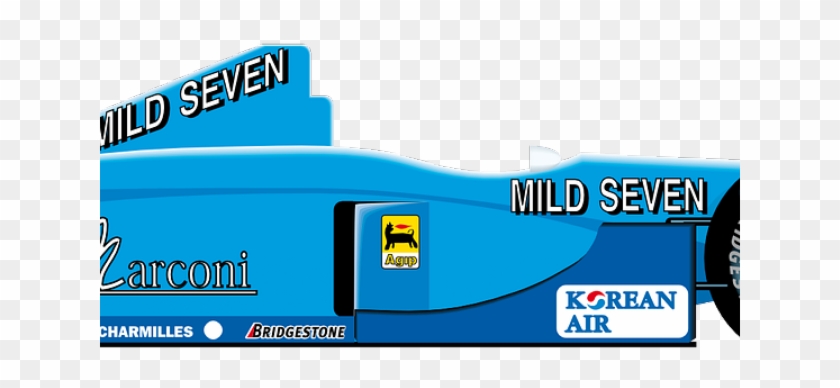 Formula 1 Clipart 1 Car Vector - Blue Race Car Clipart - Png Download