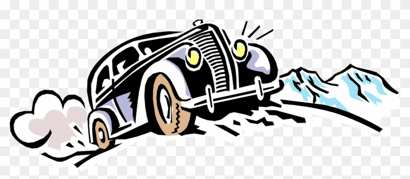 Vector Illustration Of Vintage Antique Automobile Car - Illustration Clipart #1895028