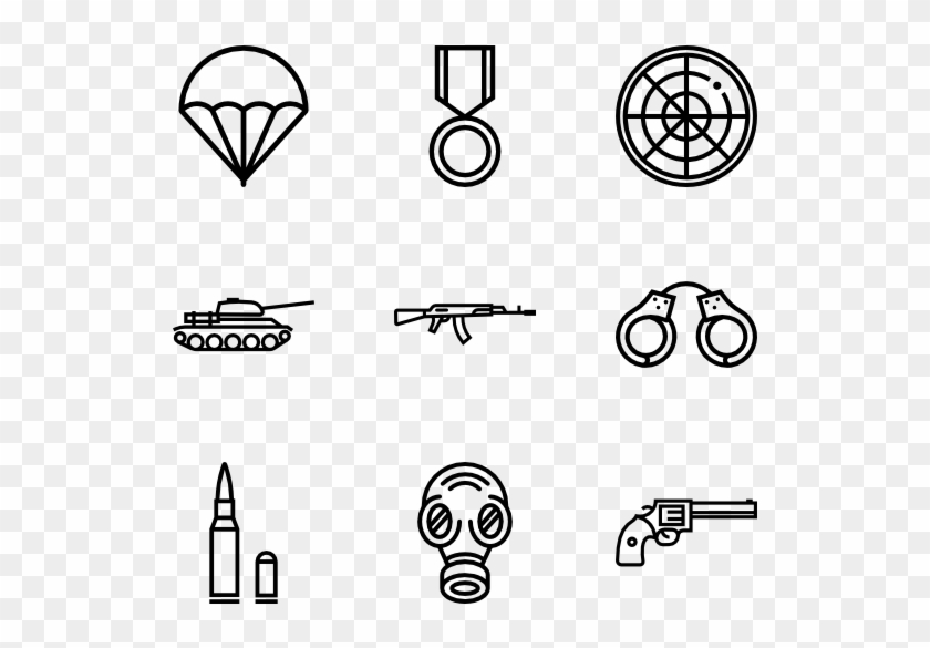 Military Base - Army Icons Clipart