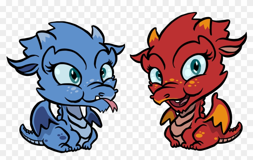 Cute Dragons Chibi Kids Clipart Png - Cute Cartoon Baby Dragon Transparent Png #1895279