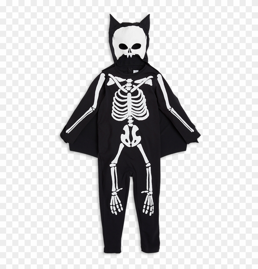 Skeleton Bat Costume Black - Halloween Costume Clipart