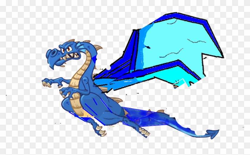 Blue Dragon - Cartoon Clipart