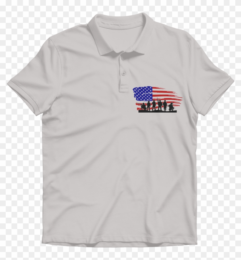 Load Image Into Gallery Viewer, Torn Flag Soldiers - Polo Shirt Clipart