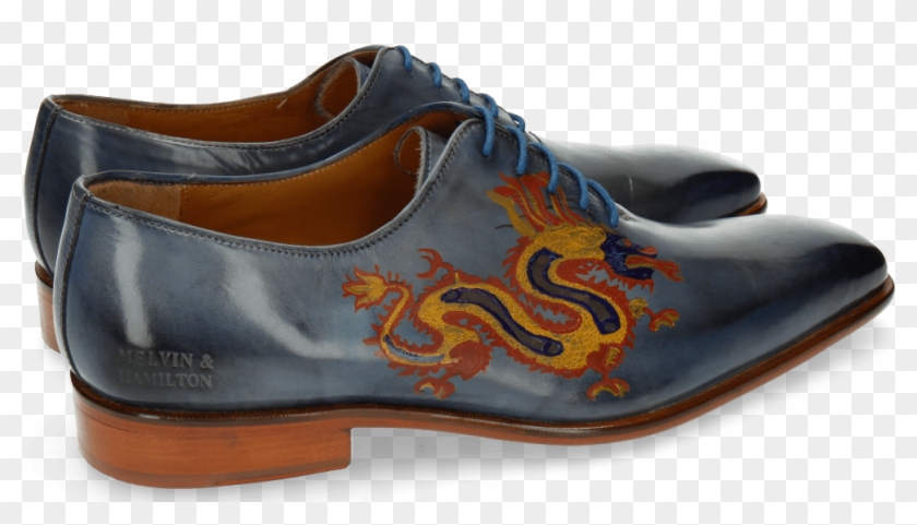 Oxford Shoes Clark 6 Moroccan Blue Dragon - Leather Clipart #1895949