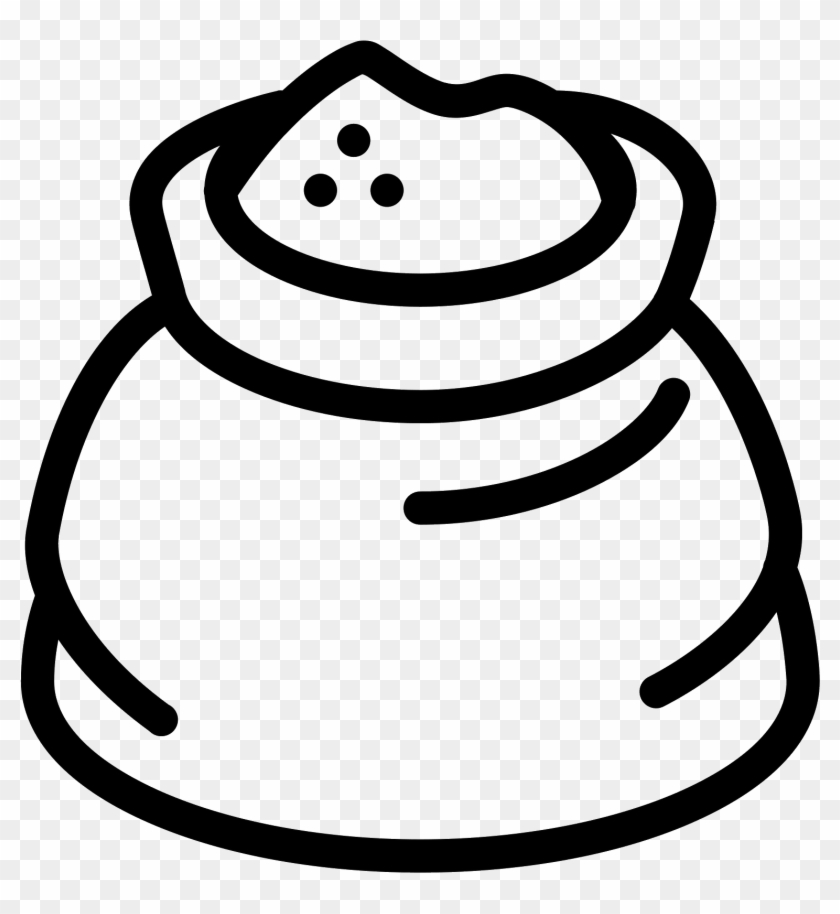 It Is A Drawing Of A Bag Or Sack Containing A Powder - Flour Icon Png Clipart