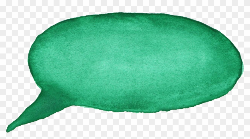Free Download - Watercolor Speech Bubble Green Clipart