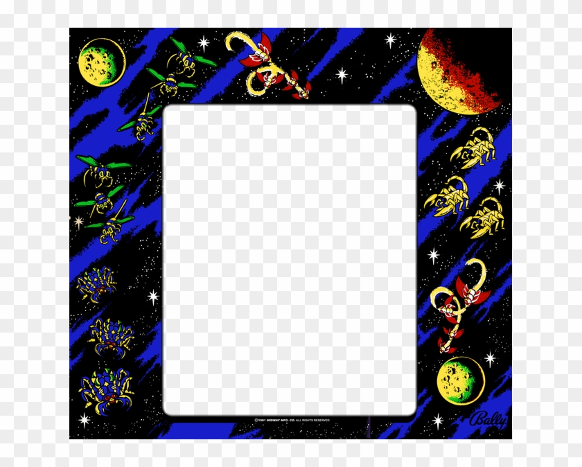 Galaga - Galaga Arcade Bezel Clipart #1896729