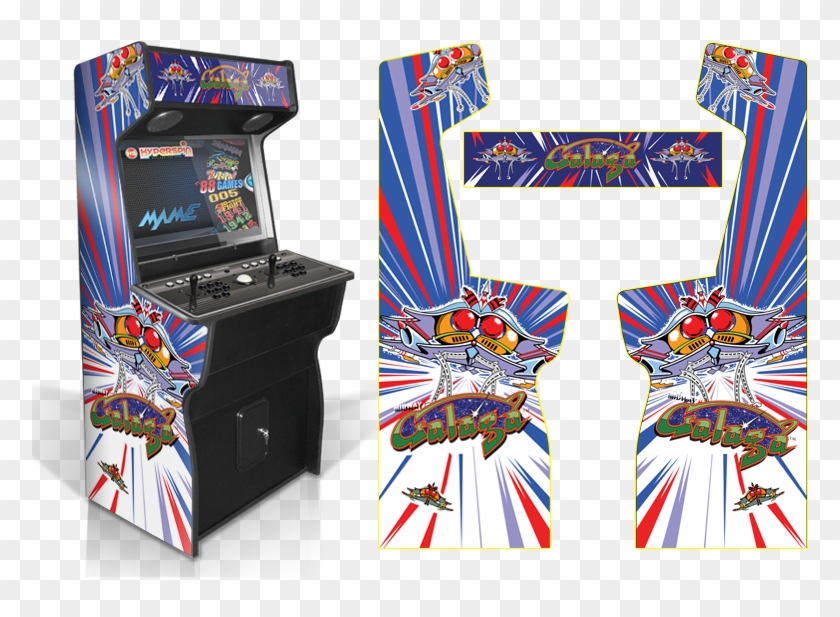 Custom Permanent Full Galaga Inspired Graphics For - Kiss Arcade Game Clipart