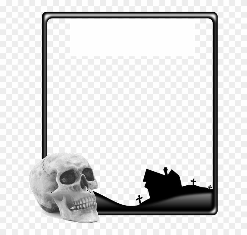 Halloween Free Vector Graphic On Pixabay Scary - Graveyard Frame Clipart #1896821