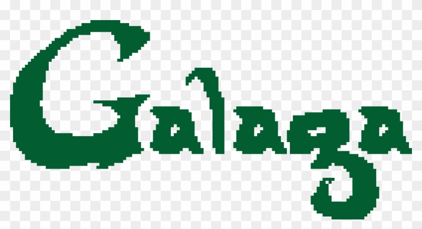 Galaga Logo - Galaga Logo Pixel Art Clipart #1897102
