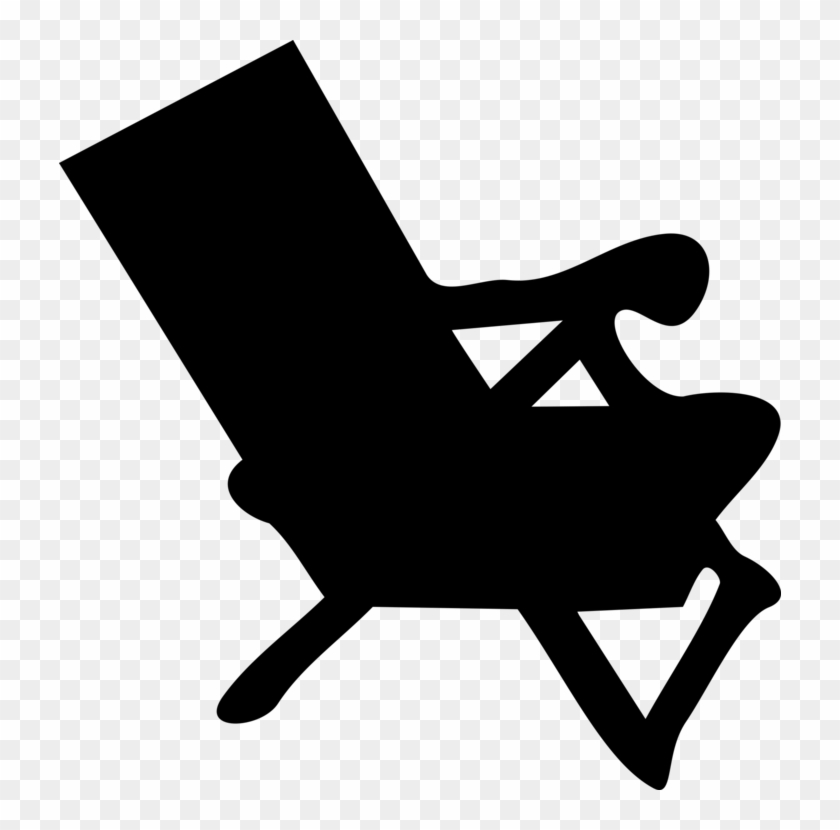 Beach Chair Silhouette Clip Art - Png Download #1897257