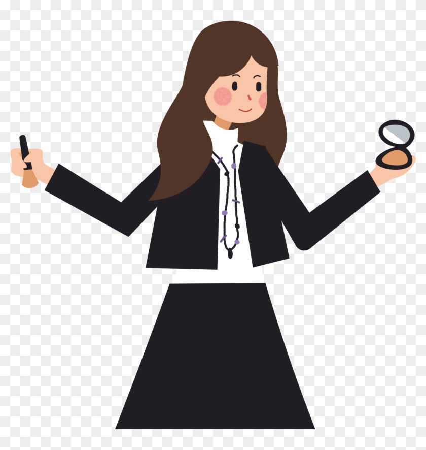 Cartoon Hand Drawn Simple Girl Png And Psd - Psd Clipart