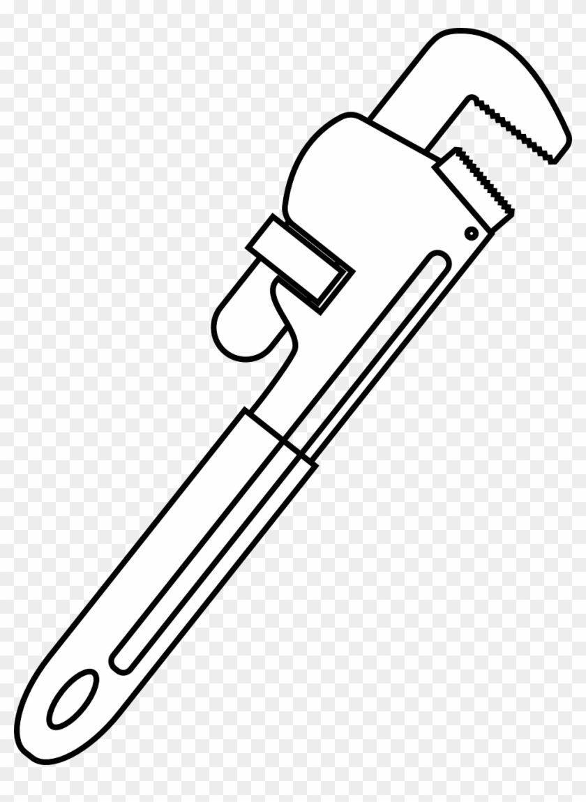 Vector Graphics,free Pictures, Free - Pipe Wrench Tool Drawing Clipart