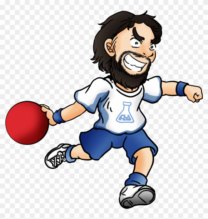 Dodgeball Clip Cartoon - Cartoon Person Throwing Dodgeball - Png Download #1897291