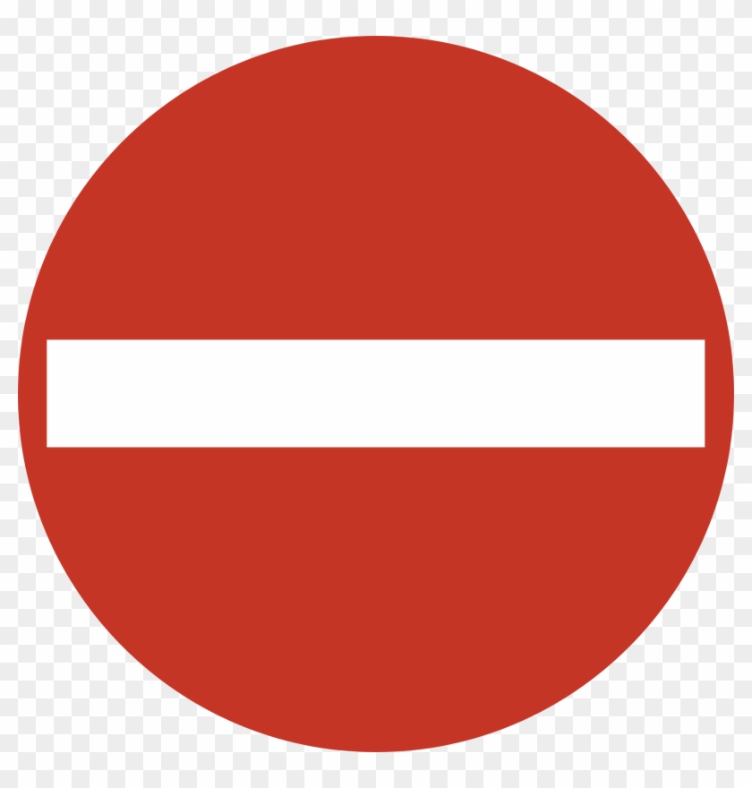Warning Sign That Entry Is Prohibited - No Entry Sign Png Clipart #1897442