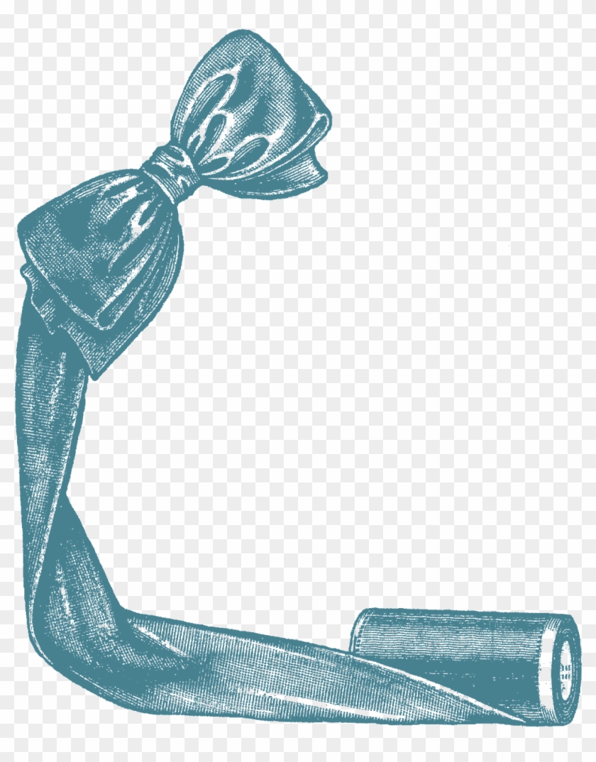 Digital Corner Design Sewing Clip Art Ribbon Bow Image - Png Download