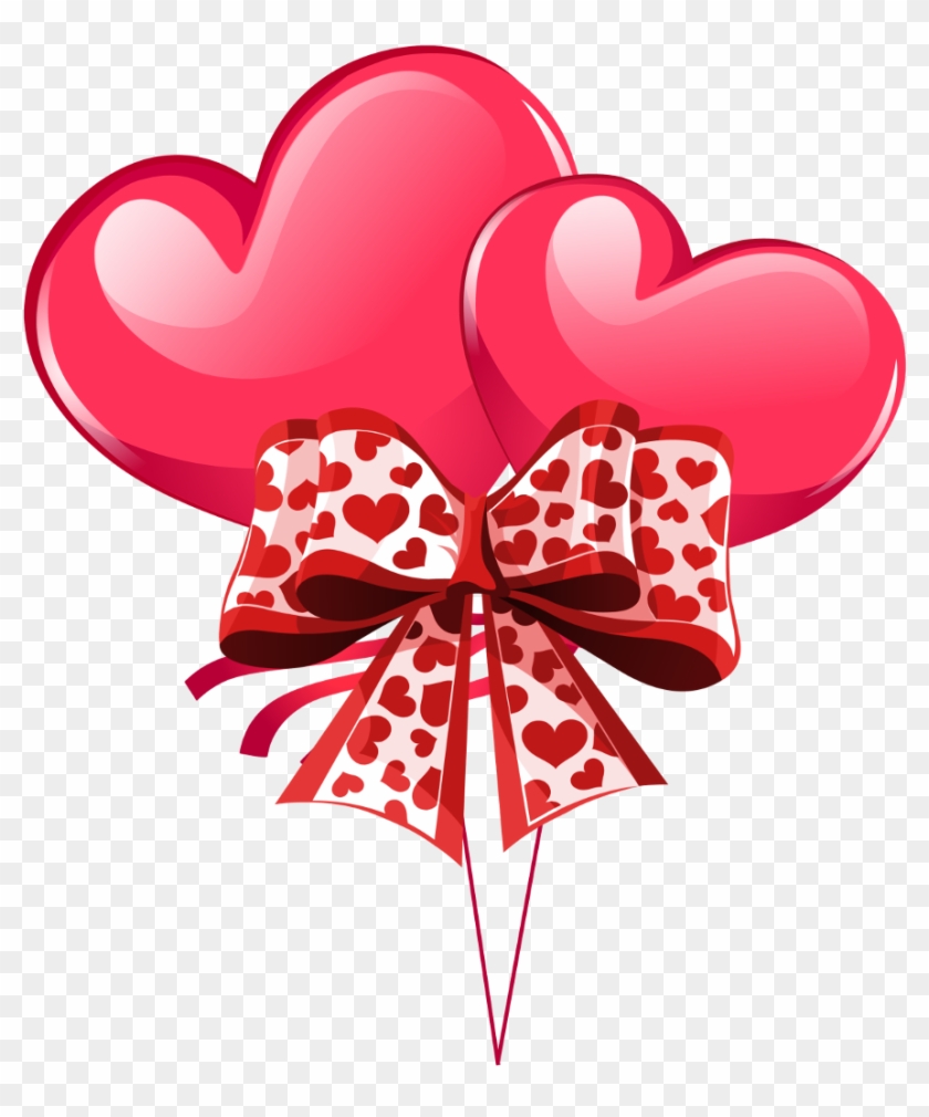 Hearts Heart Ribbon Bow Valentinefreetoedit Clipart #1897632