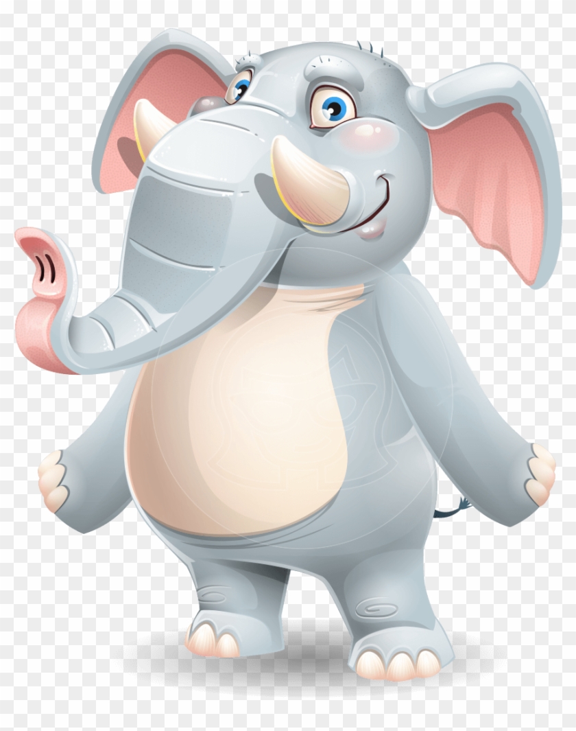 Elephant Cartoon Vector Character Clipart