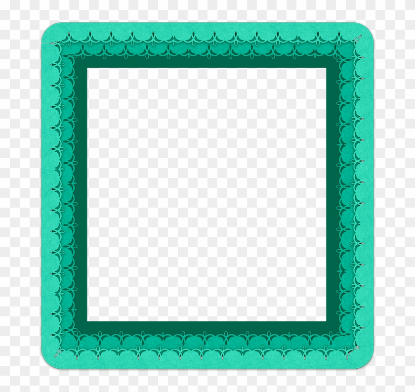 Frame, Ribbon, Side, Scrapbook, Color, Green, Element - Marcos De Color Verde Png Clipart