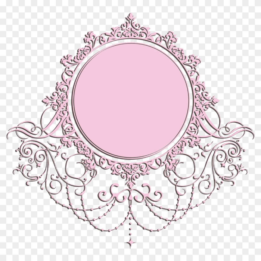 #decoration #tag #label #frame #pink #vintage - Logo Frame Pink Clipart #1899886
