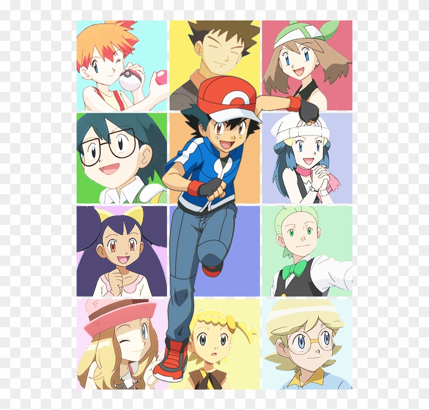 Ash Ketchum And All Of His Friends ^ - Ash All Traveling Companions Clipart #190183
