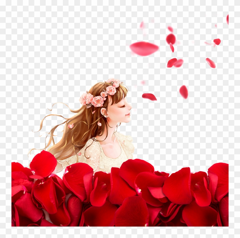 Falling Rose Petals Png Photos - Romance Background Clipart