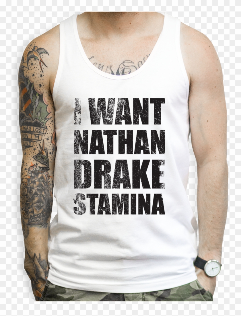 I Want Nathan Drakes Stamina Tank Tops - Go To The Gym Everyday Pokemon Clipart