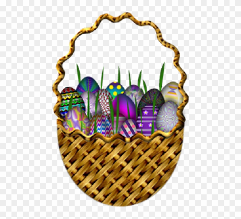 Free Png Download Easter Basket With Eggs Png Images Clipart #190363