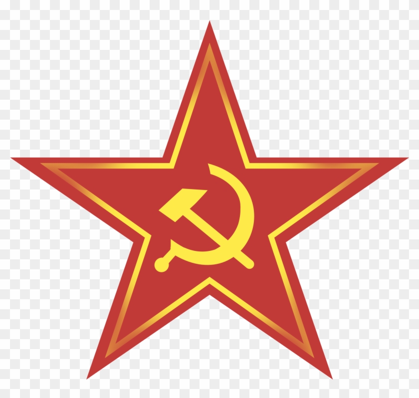 Red Star Png - Hammer And Sickle Star Clipart
