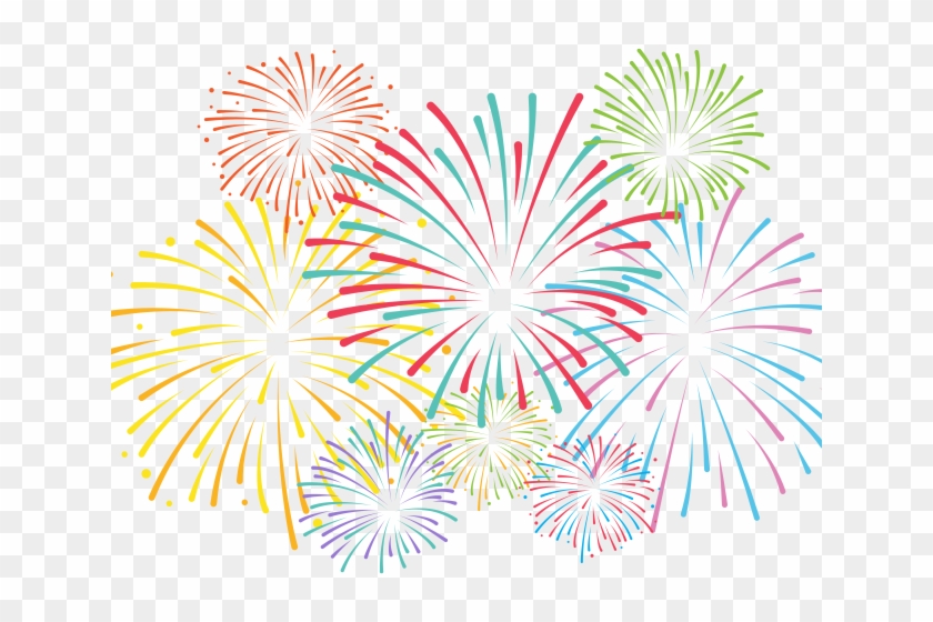 Drawn Fireworks Transparent Background - Clip Art Transparent Background Fireworks - Png Download #190559