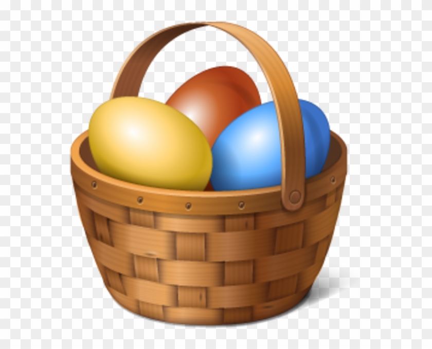 600 X 600 3 - Easter Egg Basket Png Clipart
