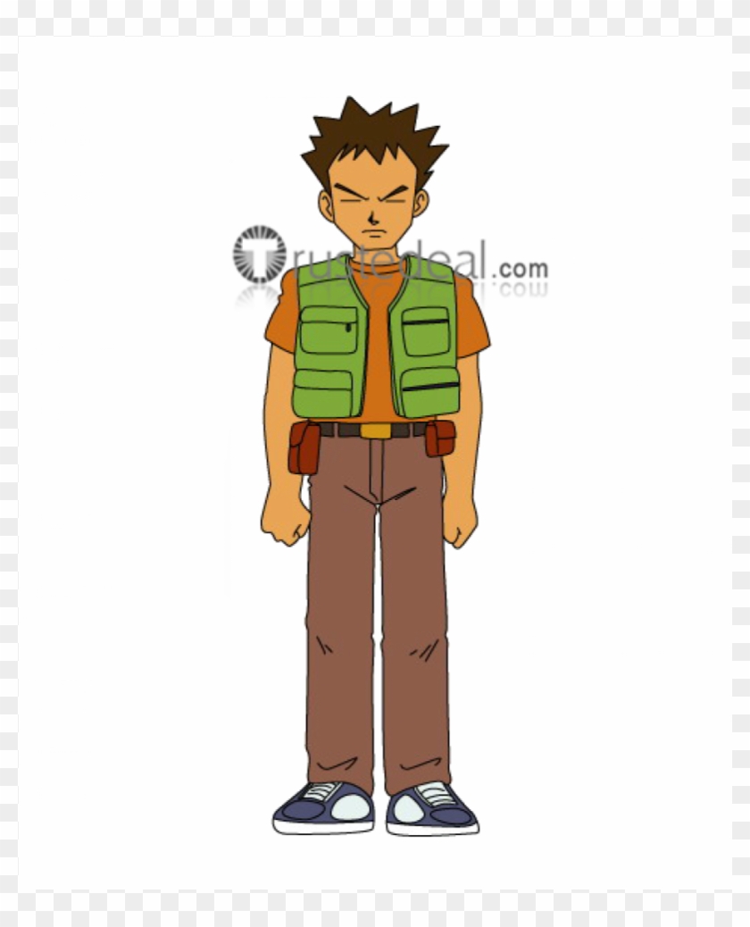 Pokemon Trainer Brock Green Vest Cosplay Costume1 - Brock Pokemon Full Body Clipart