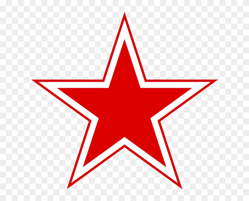 Ussr Star - Red Star White Outline Clipart