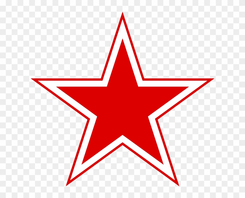 Ussr Star - Red Star White Outline Clipart #191322