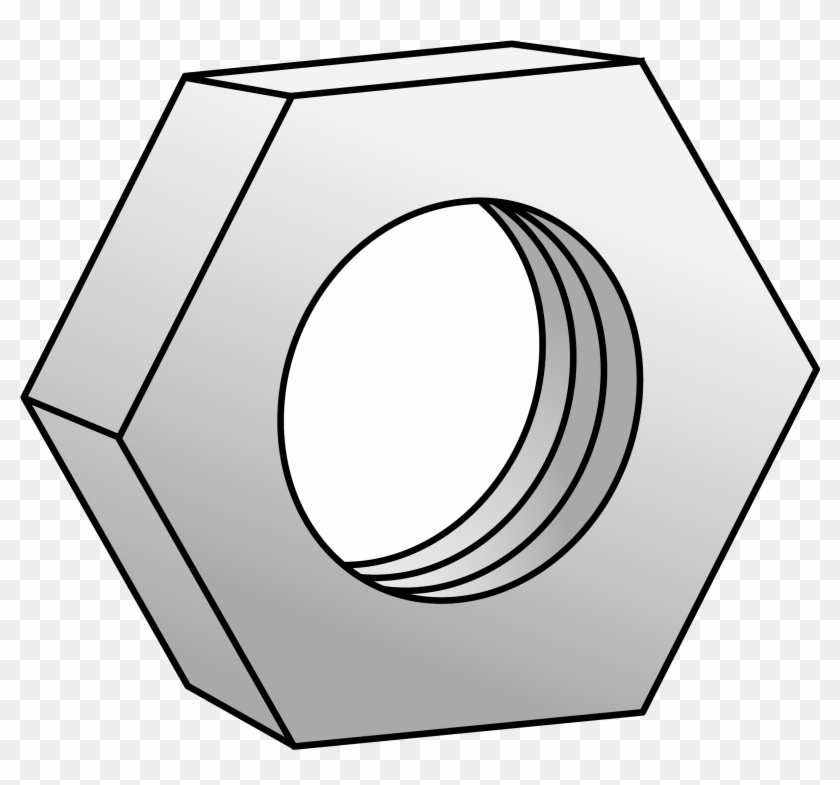 Hexagon Clipart Nuts And Bolt - Nuts And Bolts Drawing - Png Download