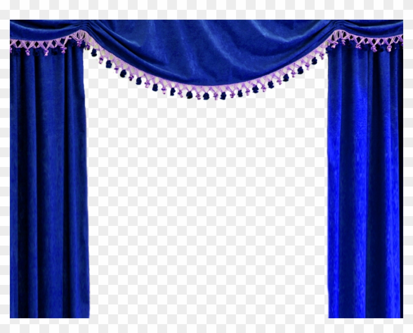 Theater Curtains Png - Blue Stage Curtains Png Clipart